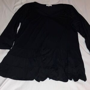 Chic Black Women's Tunic Top